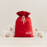Simplistic Name Santa Sacks